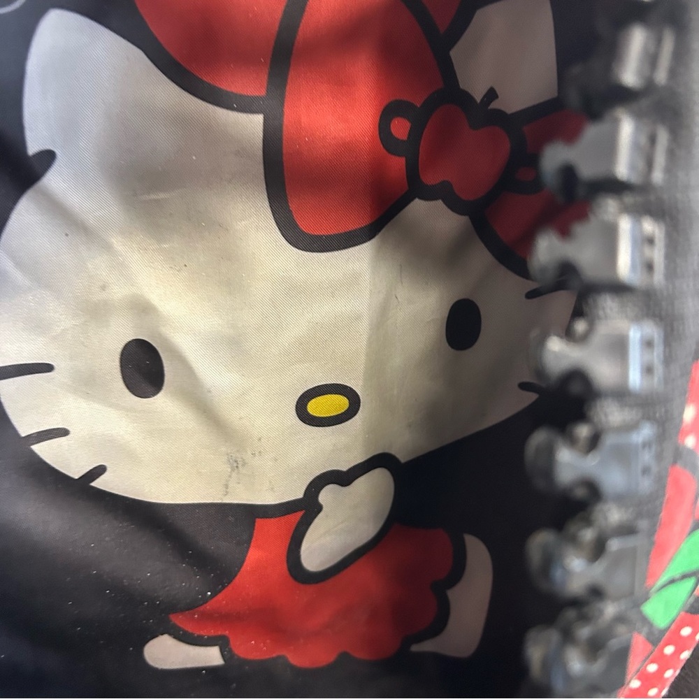 Hello Kitty X Ecomo‎ Red Apple Large Zipper Backpack RARE - Picture 3 of 13